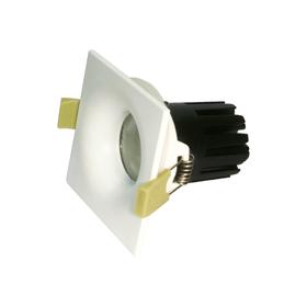 DM202703  Bruve S 15 Powered by Philips 15W 1350lm 3000K 24° Engine, 350mA,Matt White,Fixed Recessed Square Spotlight,Inner Glass Cover,IP65.